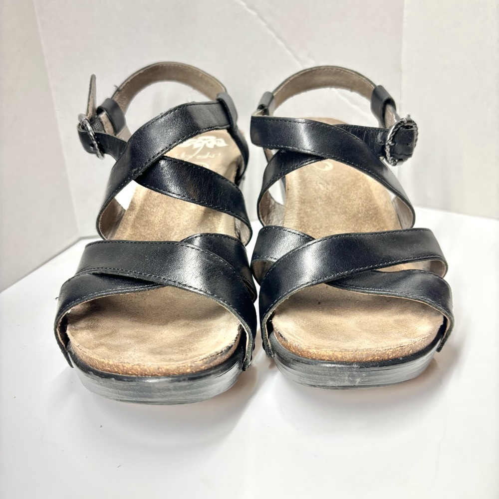 DANSKO Frida Leather Wedge Sandal Size 37 - Picture 3 of 8